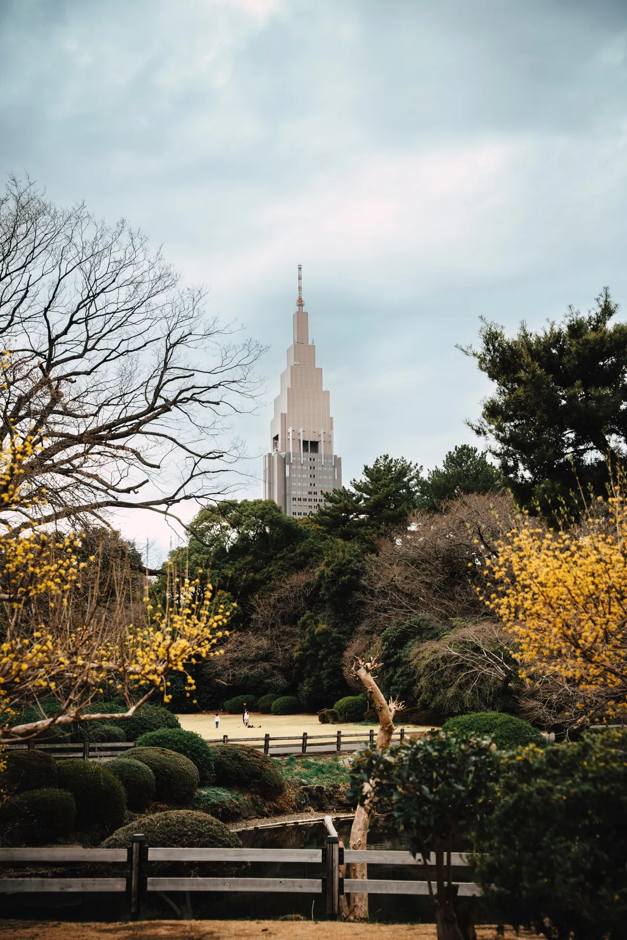 A city park photographed during a trip